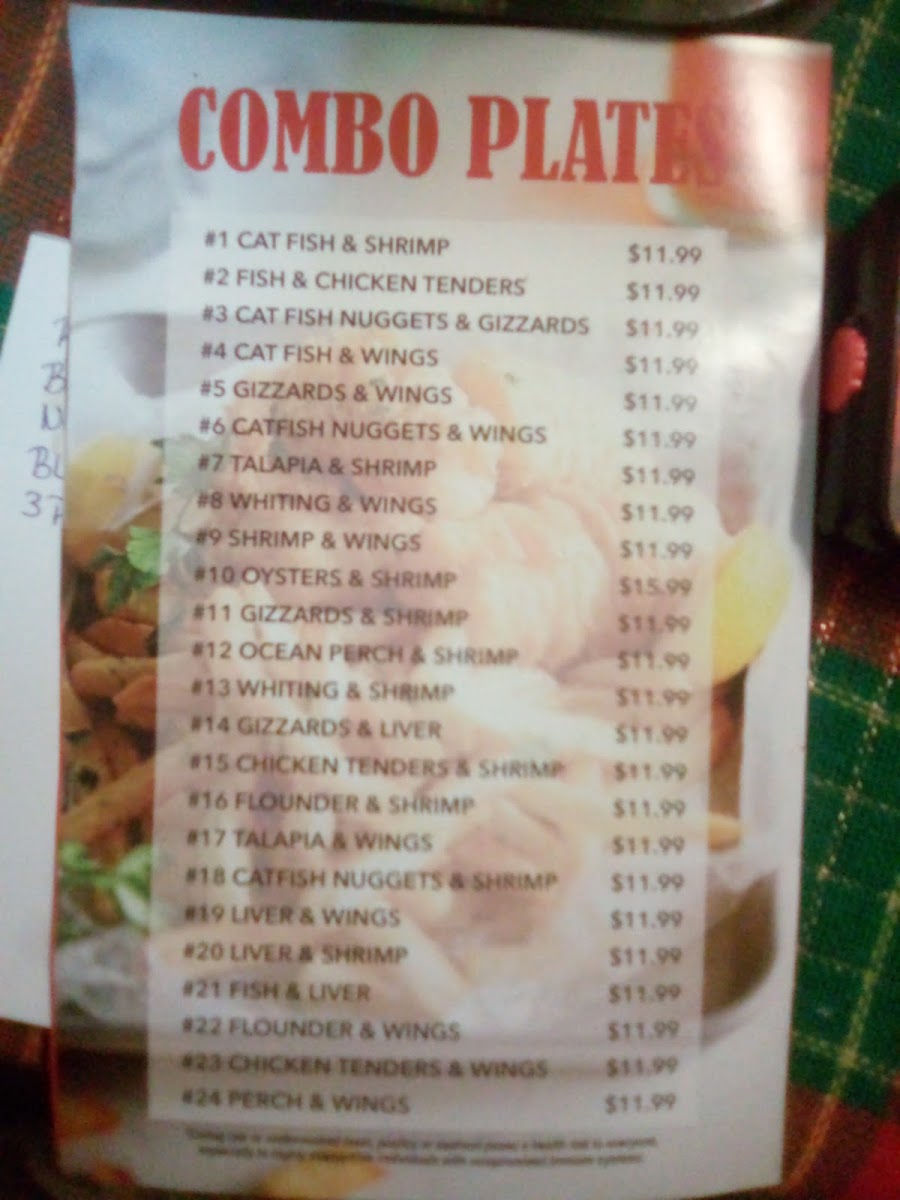 Snappers Seafood & Chicken Menu 4