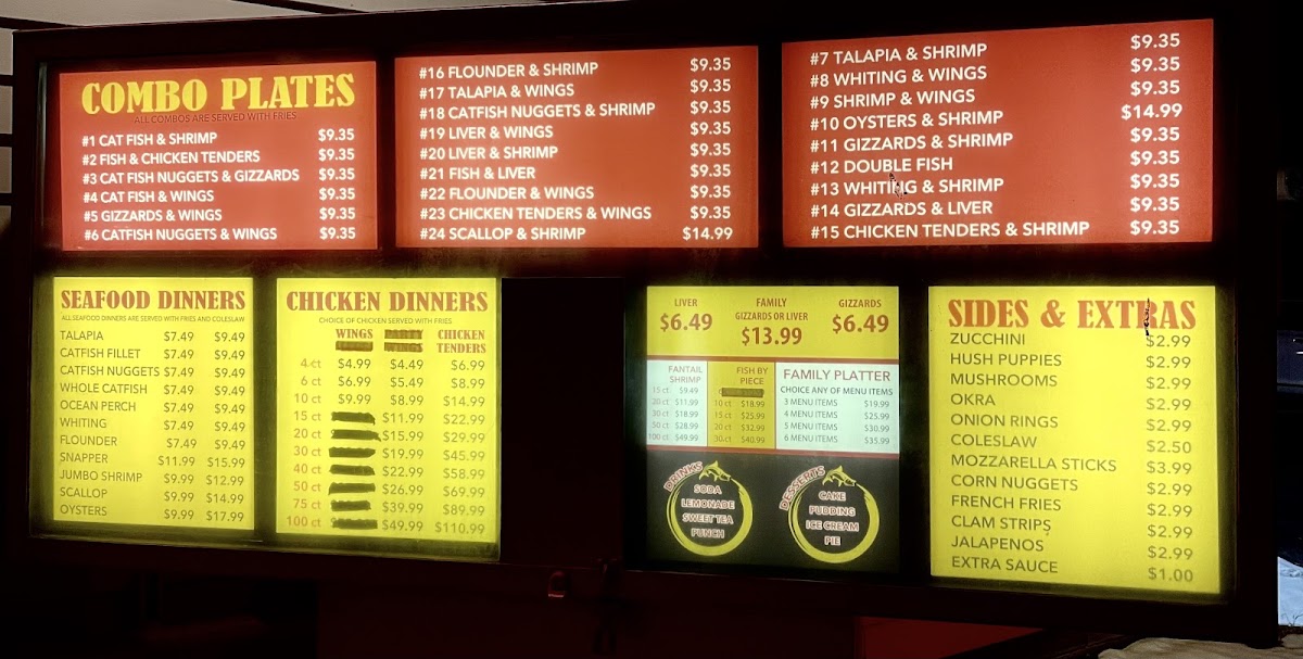 Snappers Seafood & Chicken Menu 5