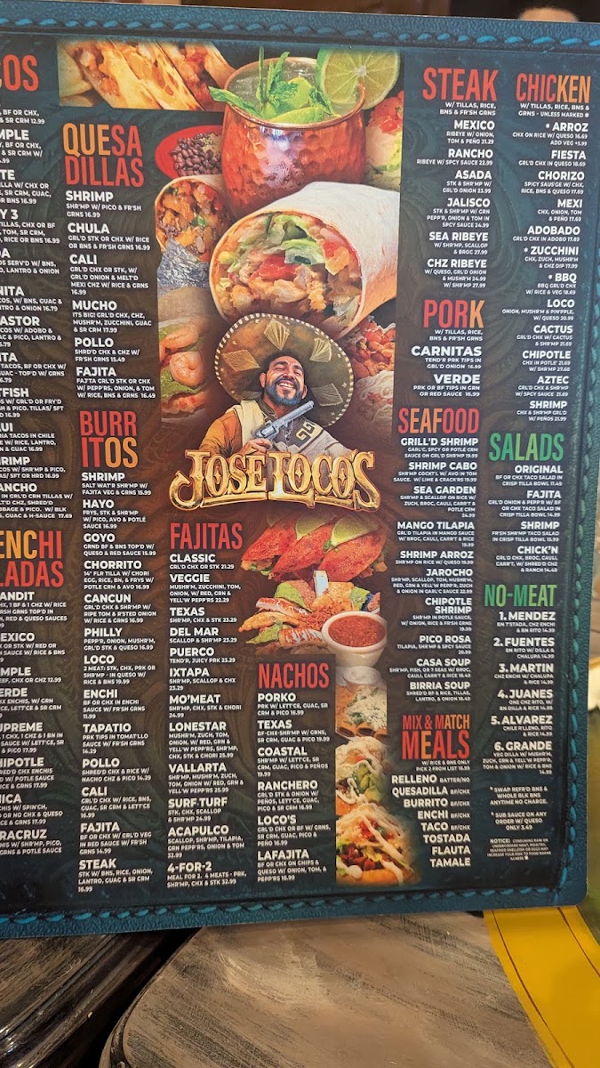 Jose Locos | Mexican Menu 1