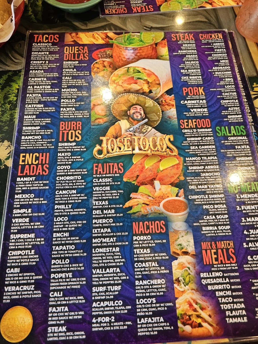 Jose Locos | Mexican Menu 3