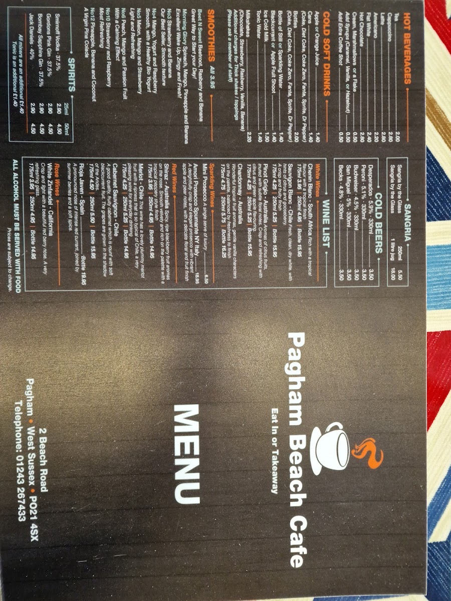 Pagham Beach Cafe Menu 10