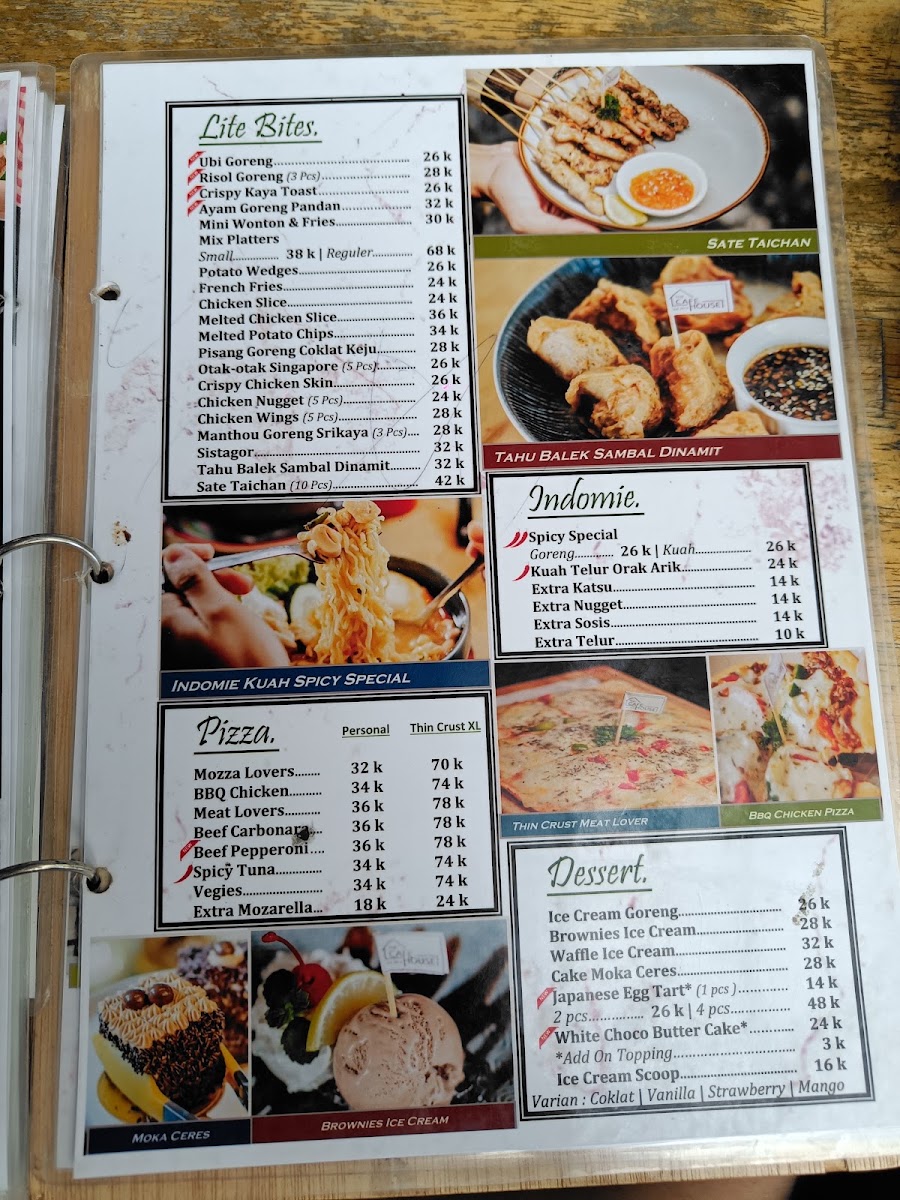 The Cafe House Menu 1
