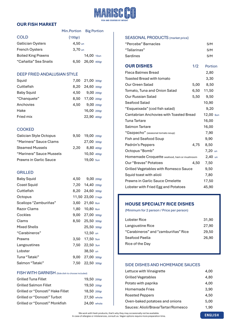 MariscCo Menu 3