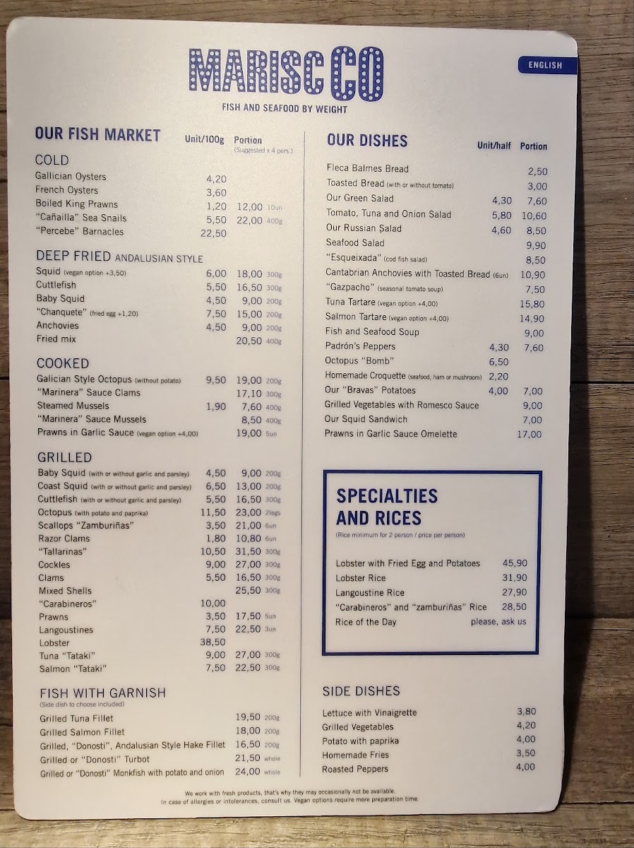 MariscCo Menu 5