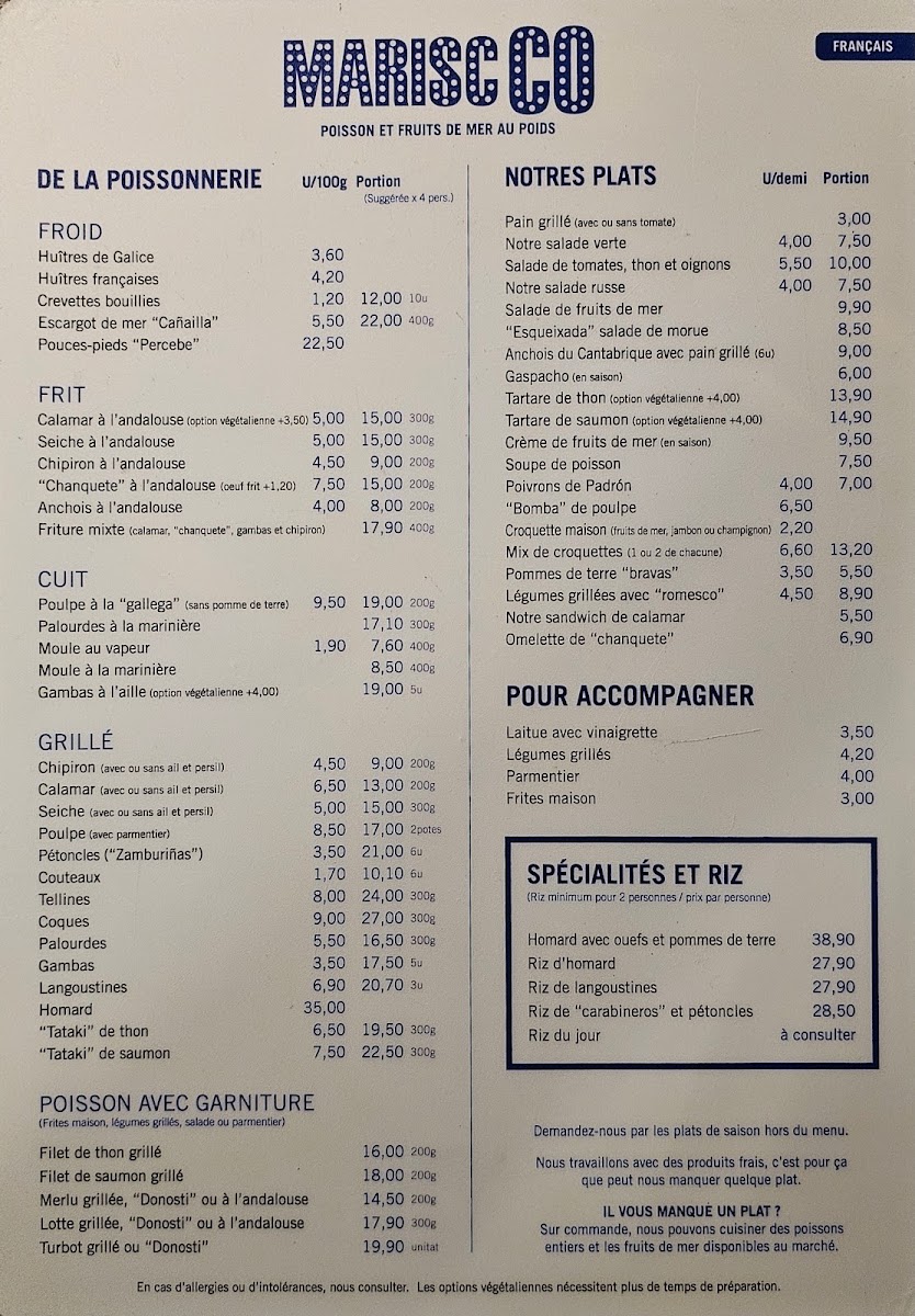 MariscCo Menu 6