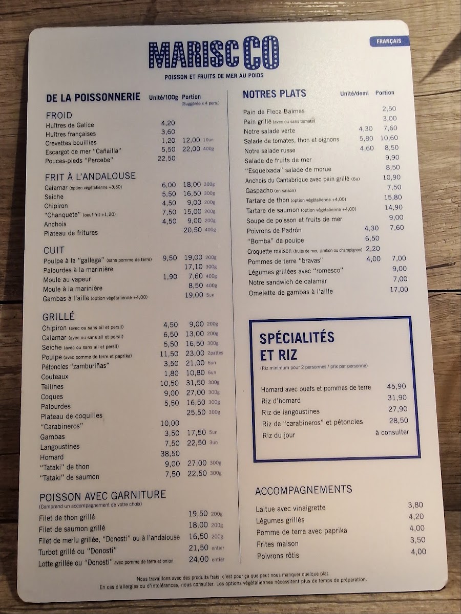 MariscCo Menu 8