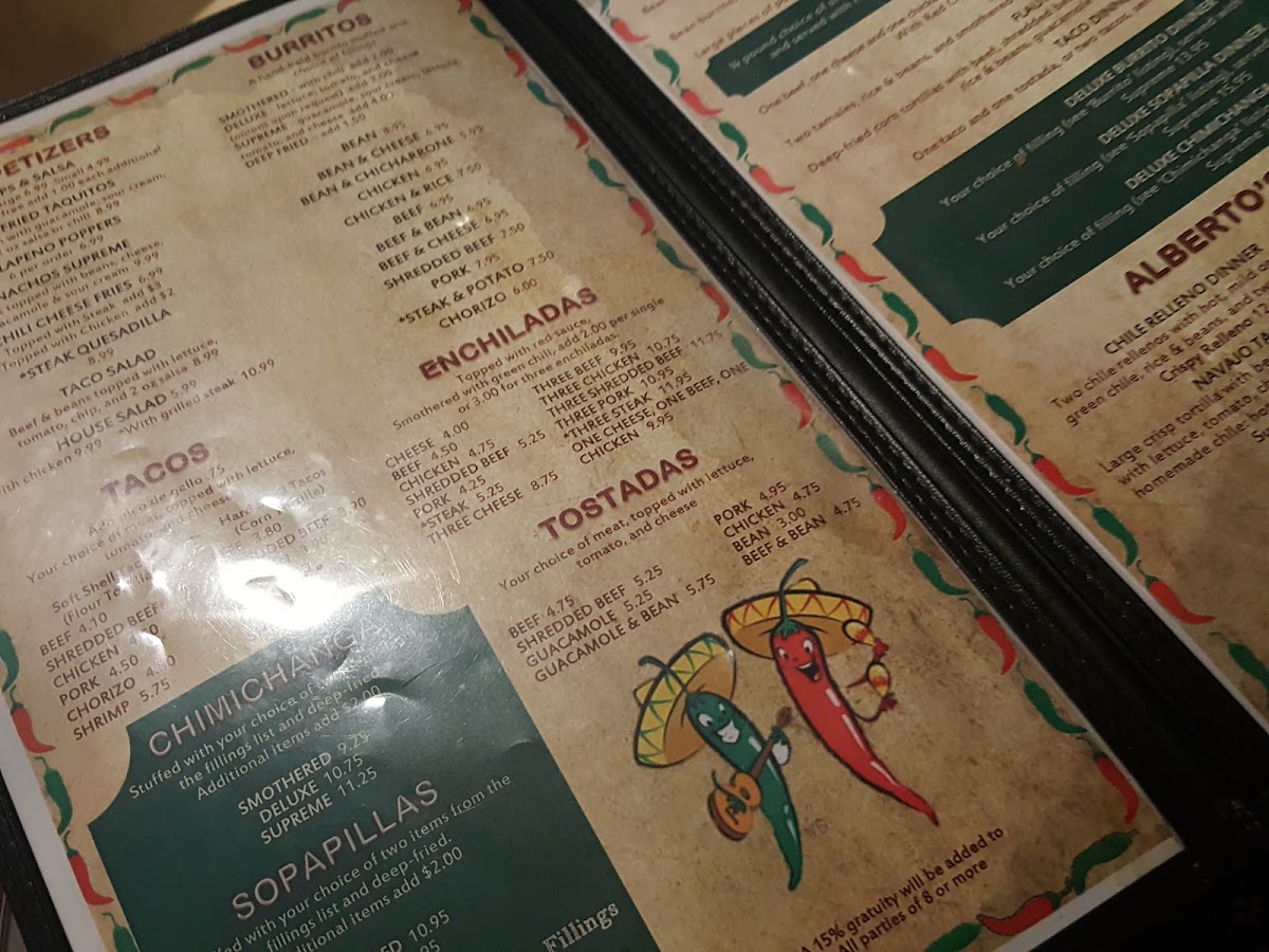 Alberto's Restaurant | Mexican Menu 7