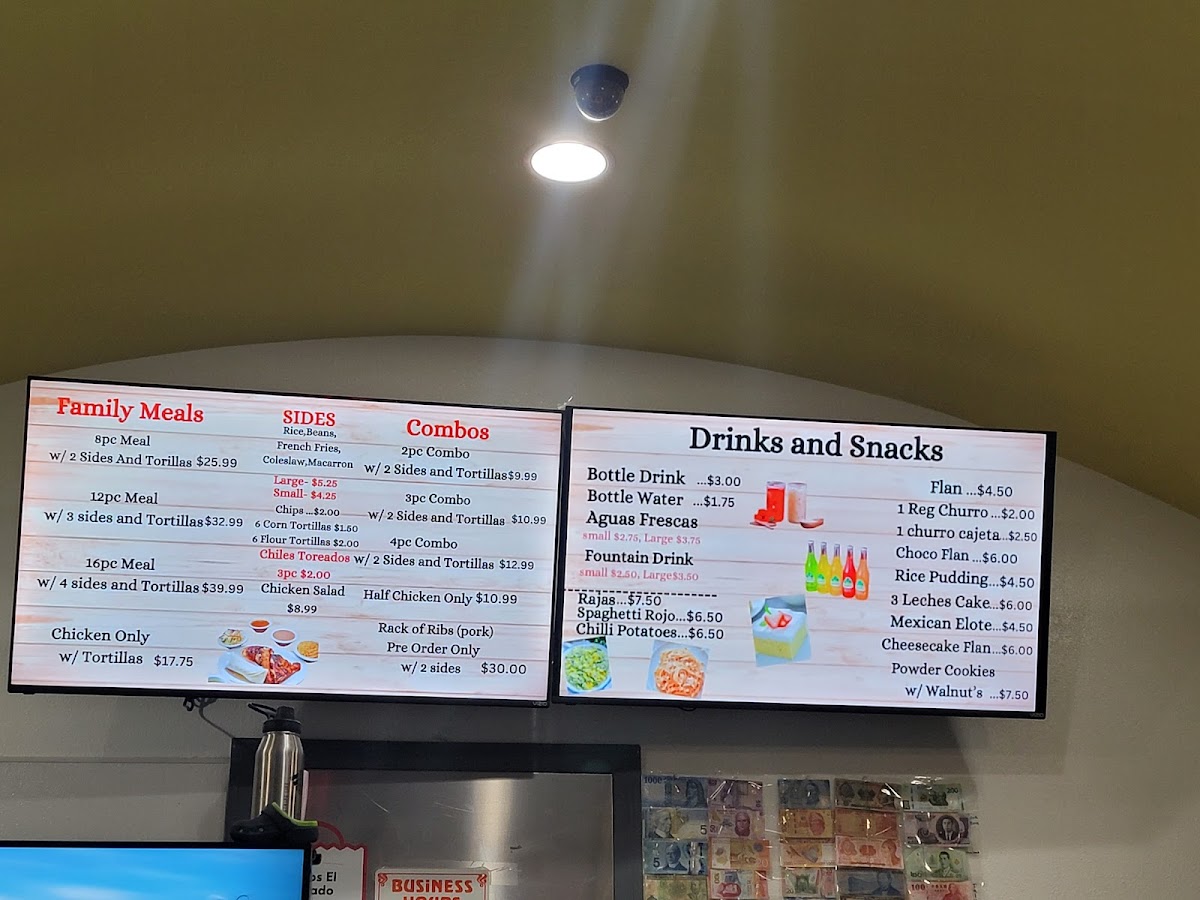 Pollos El Dorado Menu 1