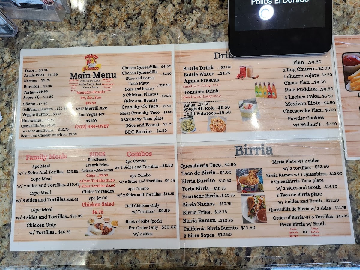 Pollos El Dorado Menu 10