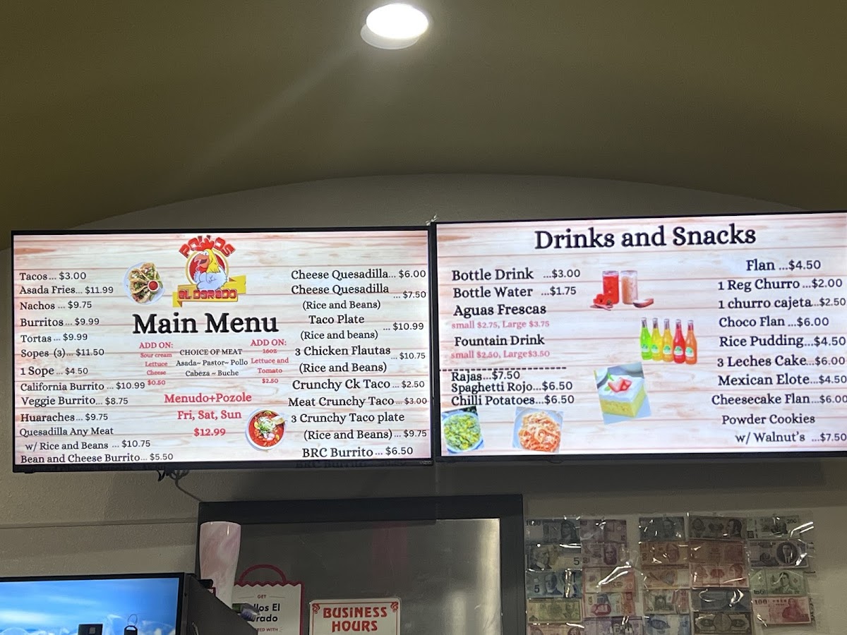 Pollos El Dorado Menu 3
