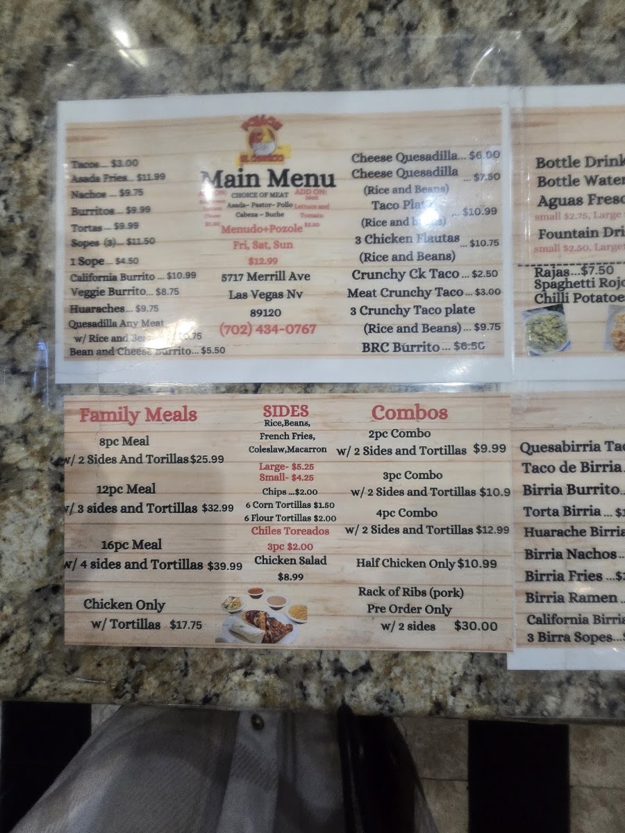 Pollos El Dorado Menu 9