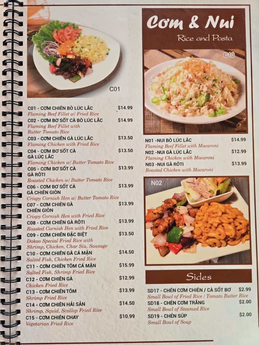 Dakao Restaurant and Bar Menu 5