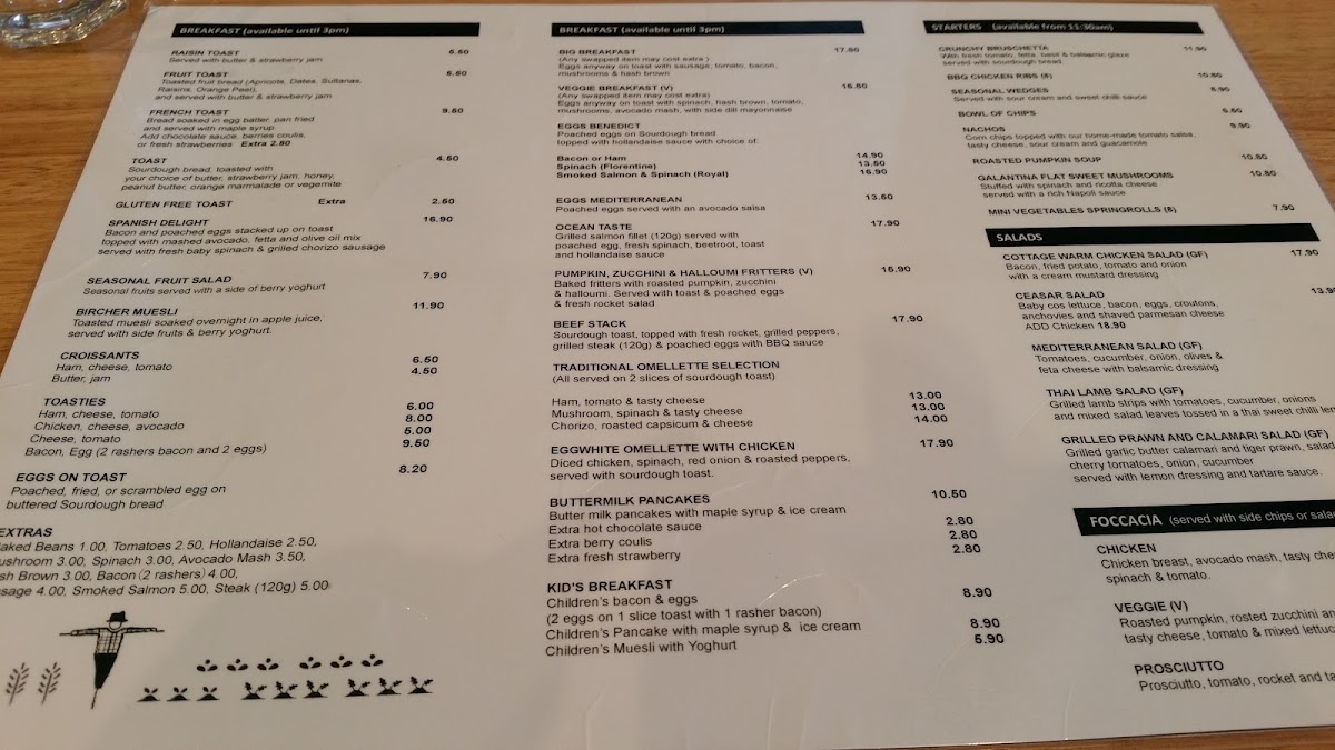 Billy's Paddock Menu 7