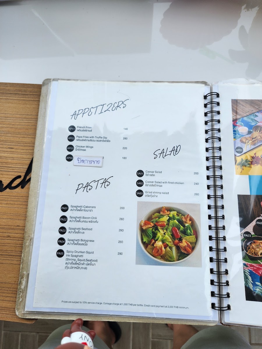 Papa Beach Pattaya Menu 9