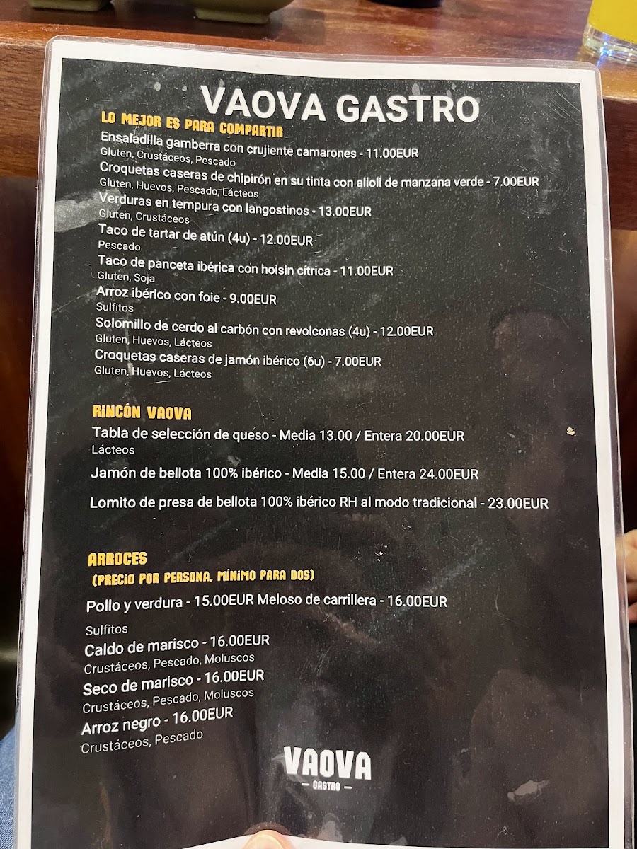 RESTAURANTE VAOVA GASTRO Menu 1