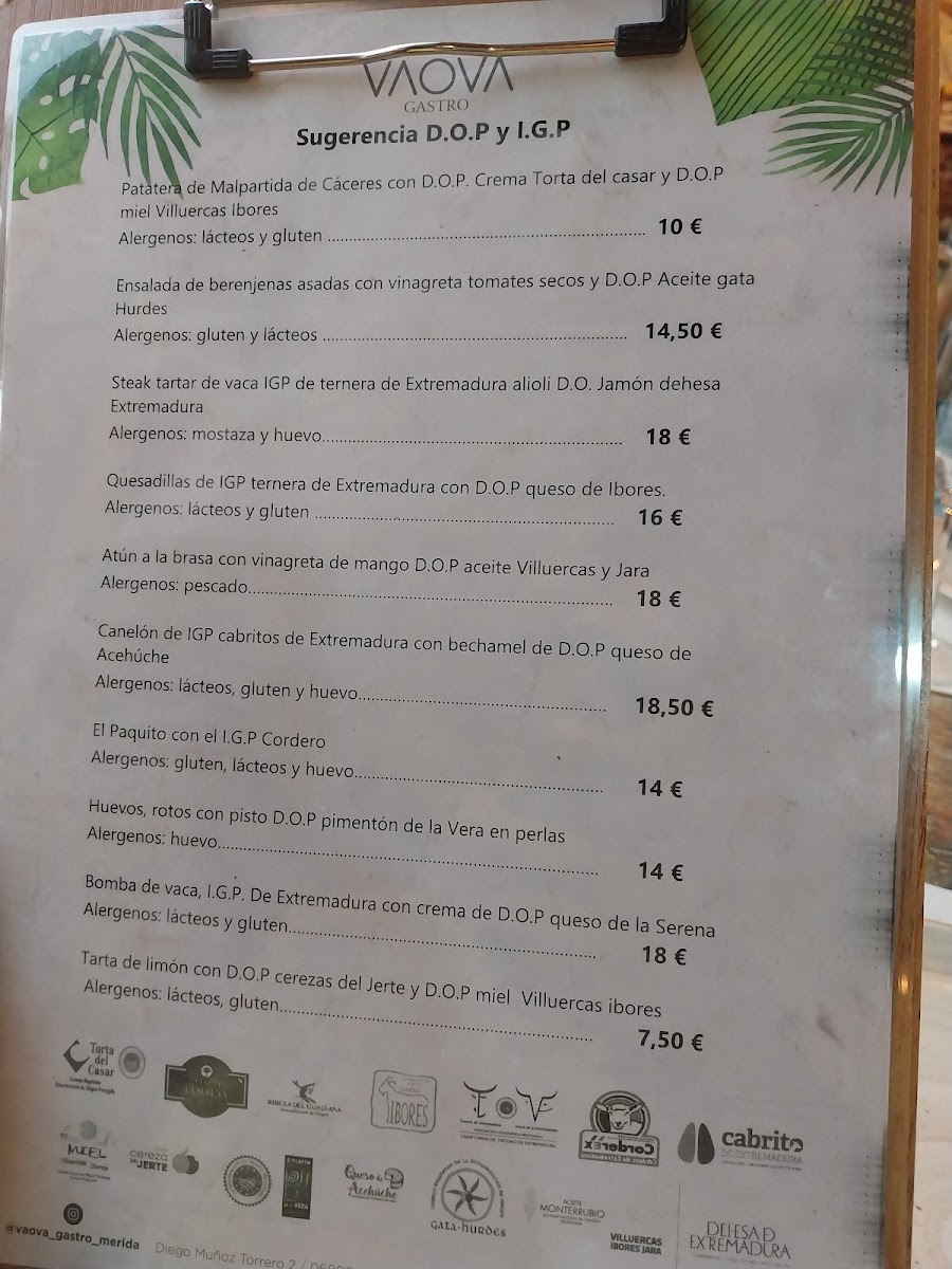 RESTAURANTE VAOVA GASTRO Menu 3