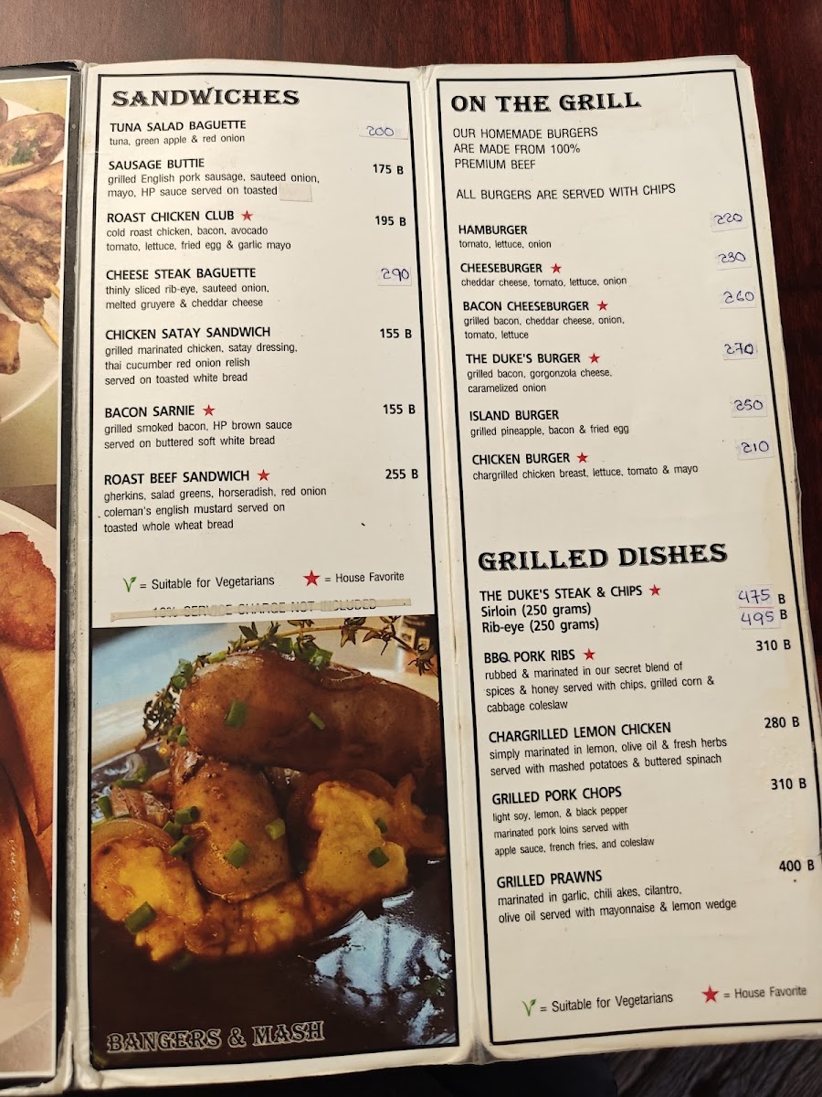 The Duke Pub & Restaurant Menu 2