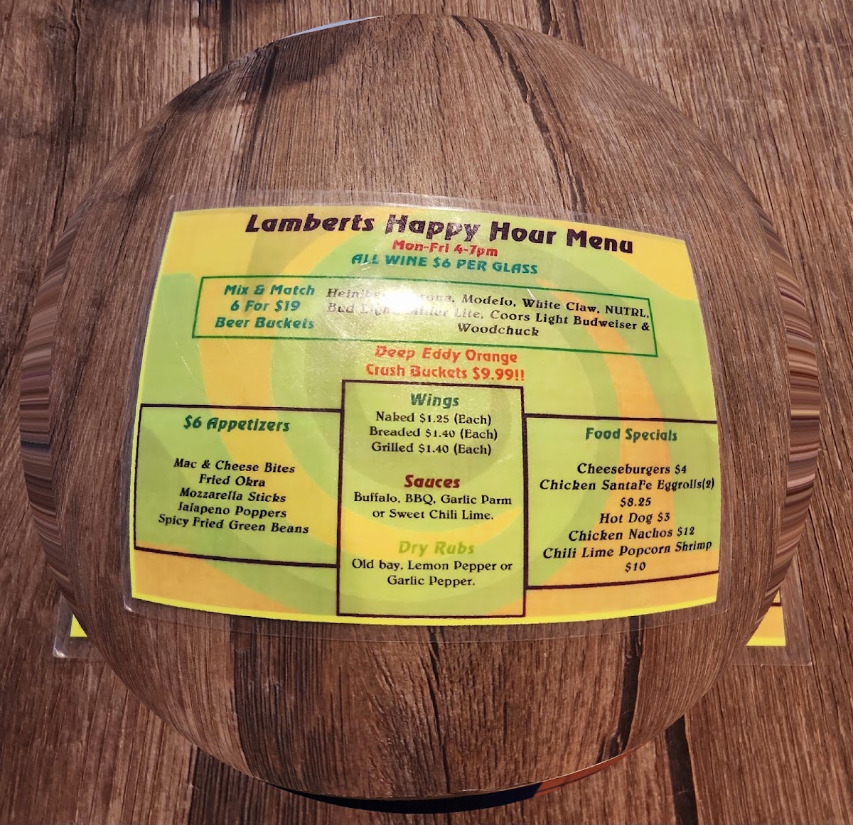 Lamberts Seafood Menu 10