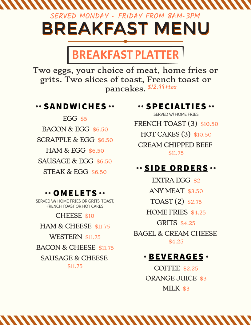 Lamberts Seafood Menu 4