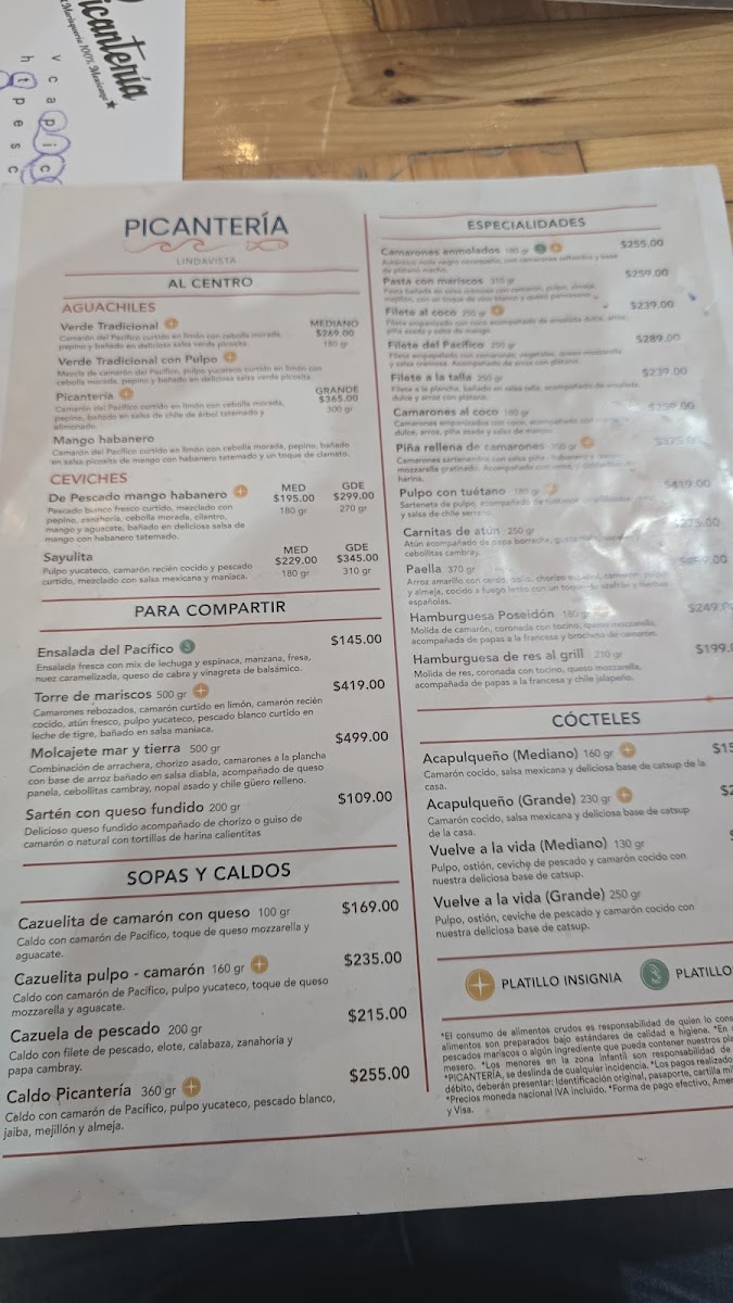 Picanteria Menu 5