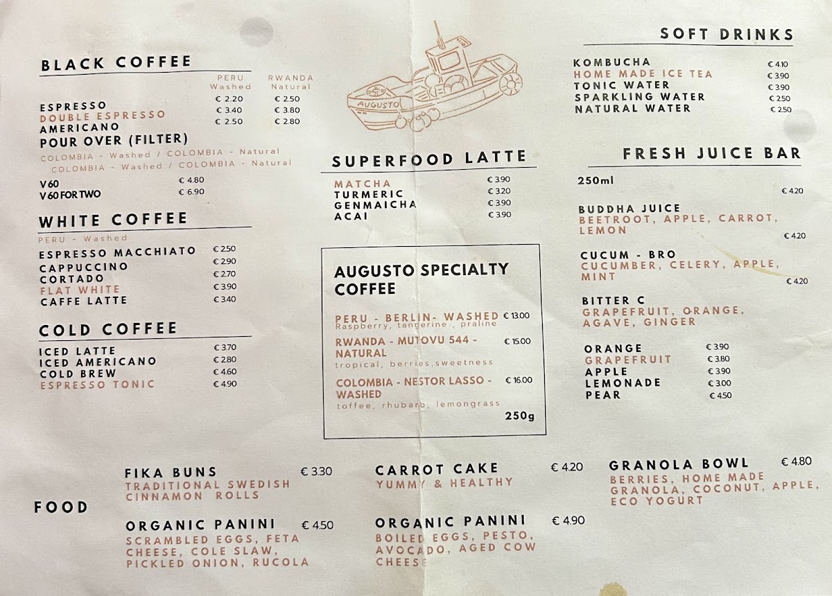 Augusto Coffee Shop Menu 4