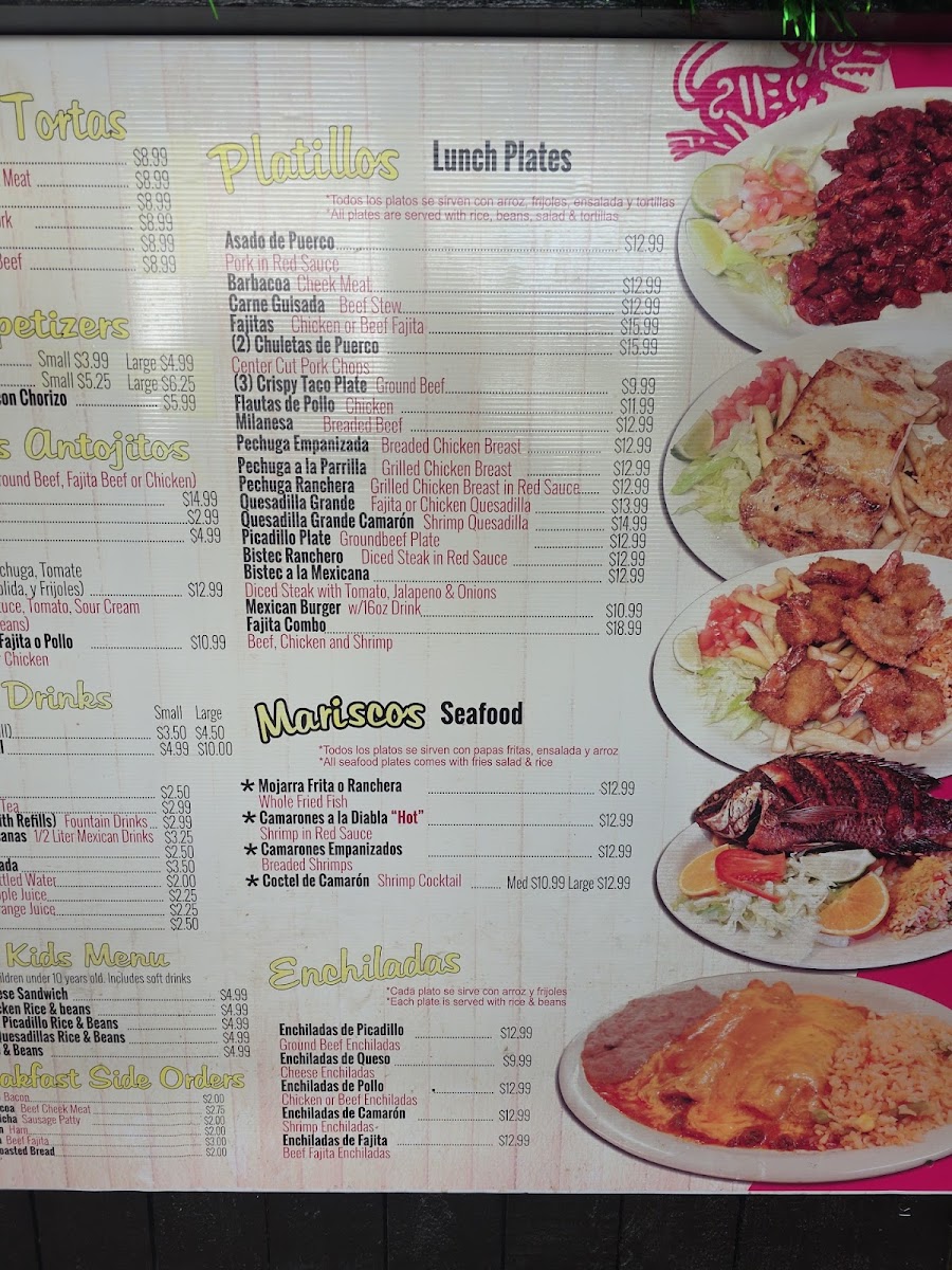 Indios Taco House Menu 3