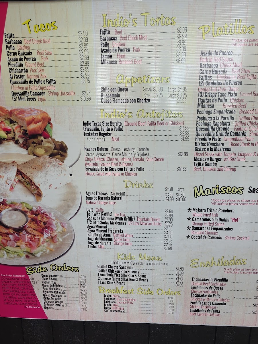 Indios Taco House Menu 6