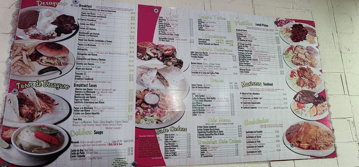 Indios Taco House Menu 7