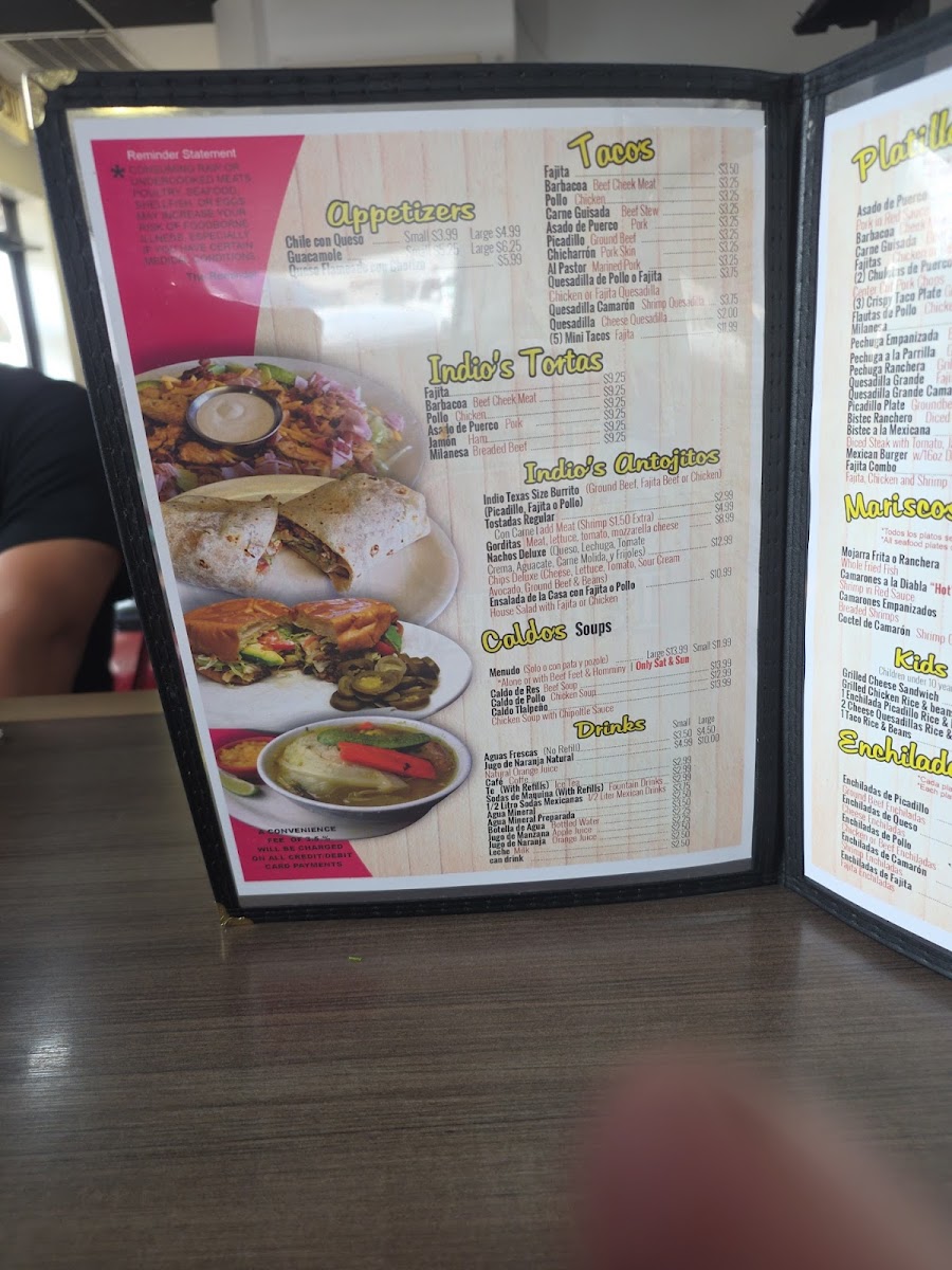 Indios Taco House Menu 9