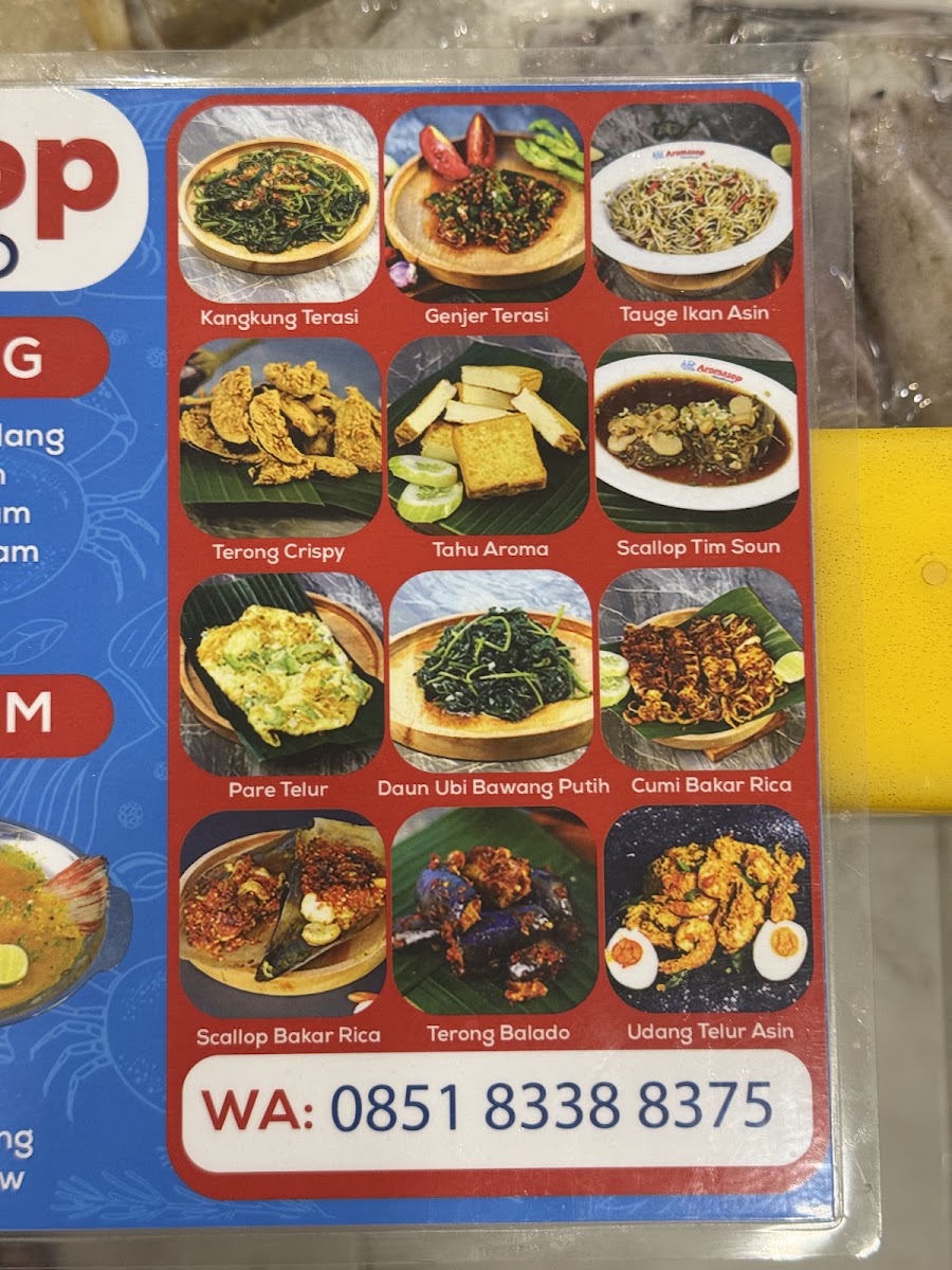 Aromasop Seafood Menu 8
