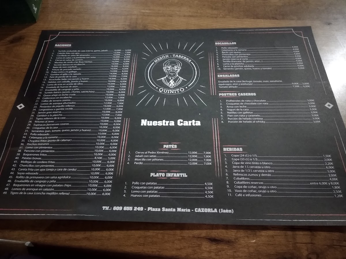 Taberna Quinito Menu 9