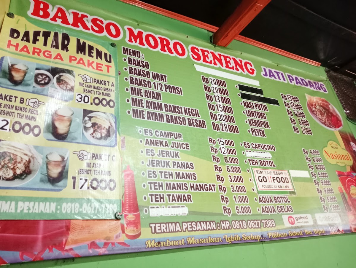 BAKSO MORO SENENG Menu 1