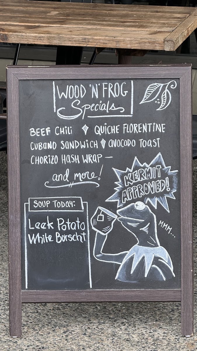 Wood N Frog Coffee Company Menu 4
