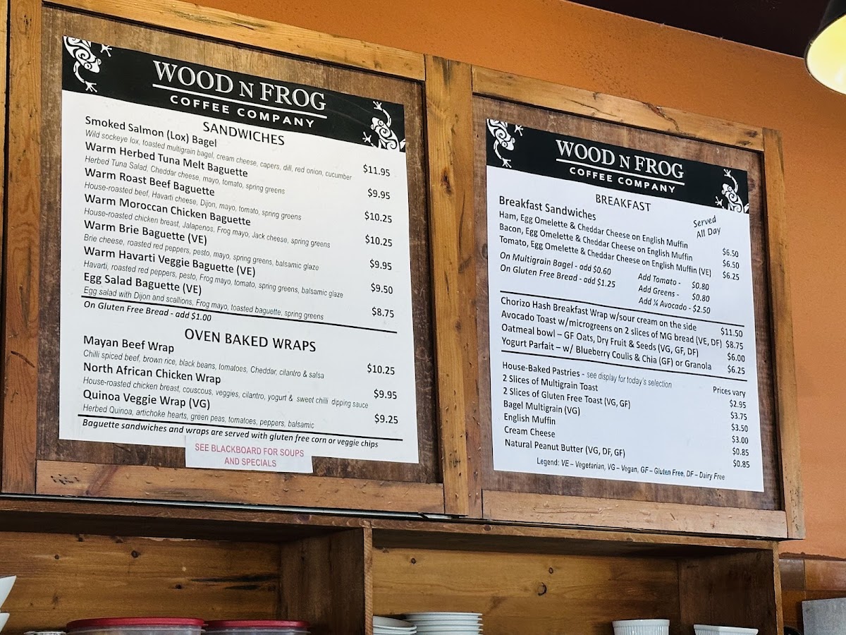 Wood N Frog Coffee Company Menu 5