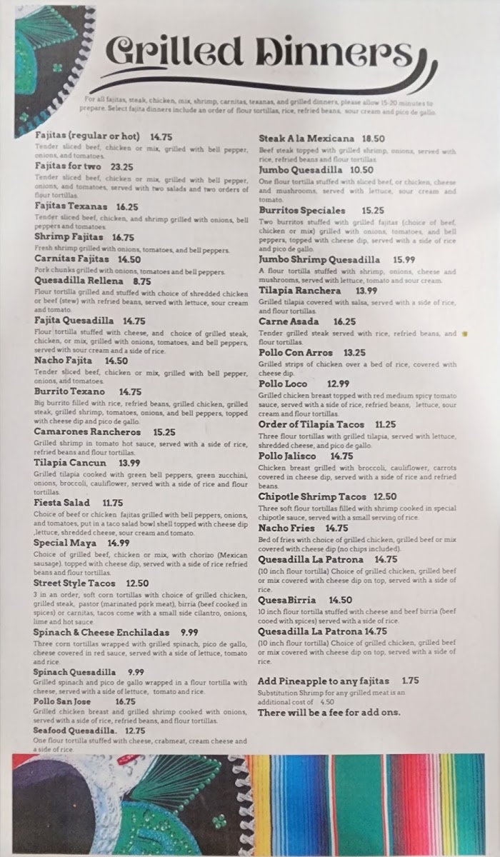 El Rincon Méxican Restaurant Menu 1