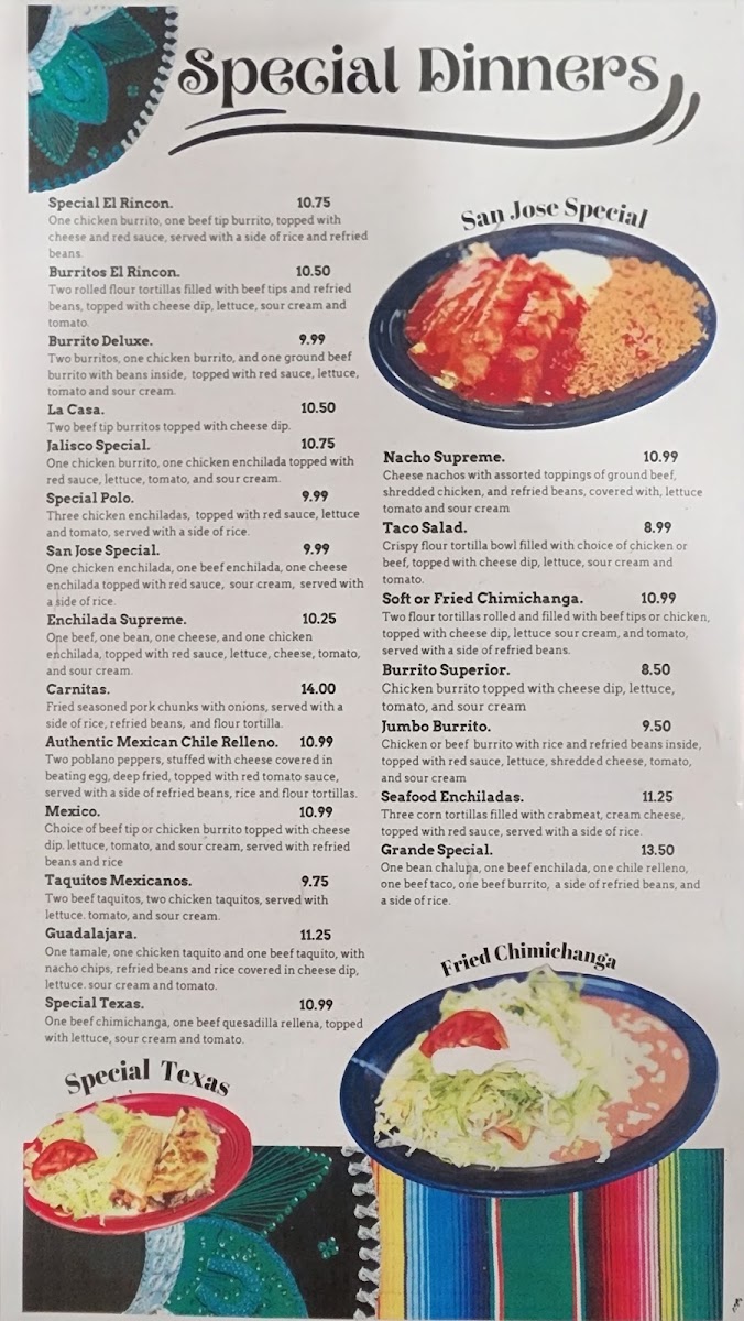 El Rincon Méxican Restaurant Menu 2