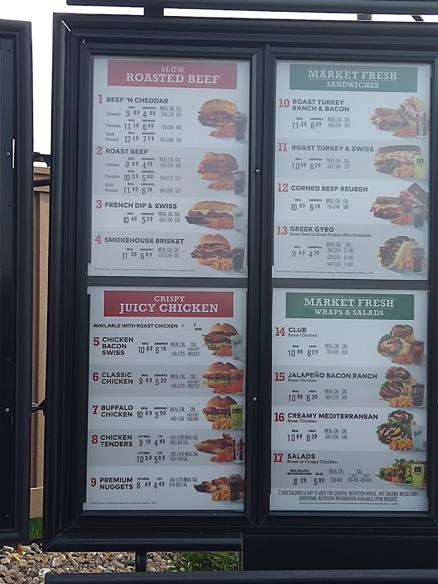 Arby's Menu 4