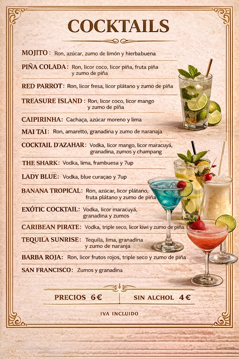 Azahar café Menu 3