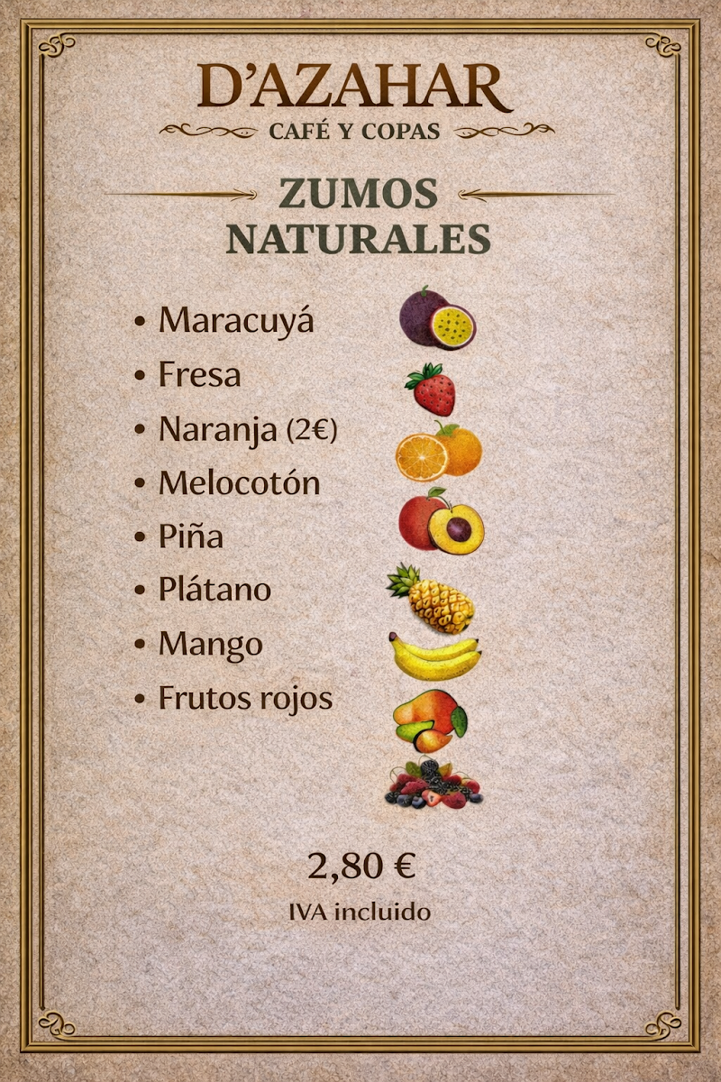 Azahar café Menu 9