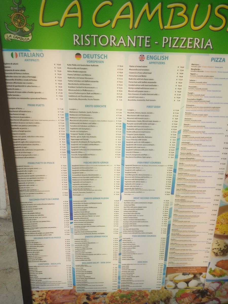 Ristorante La Cambusa Menu 10