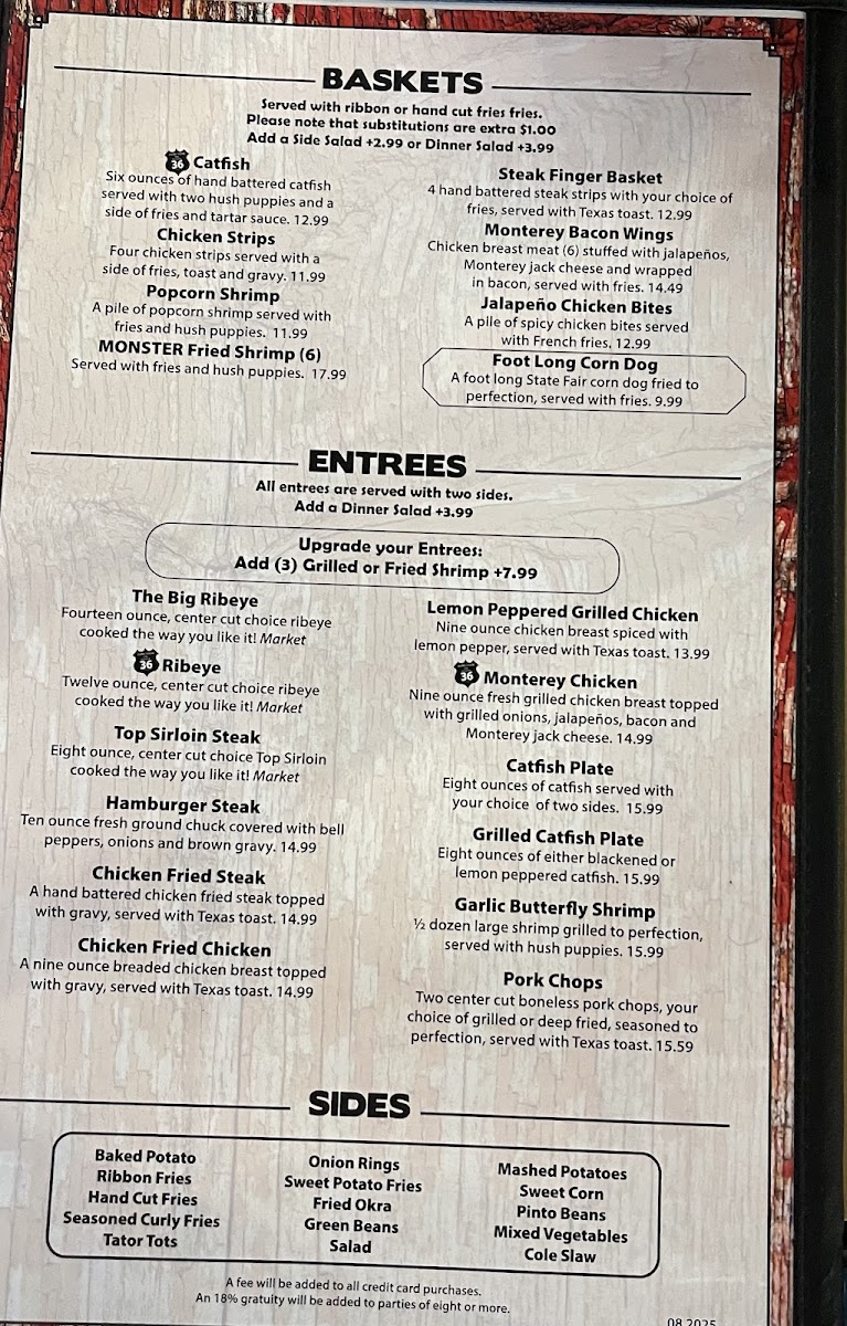 Junction on Route 36 Menu 2