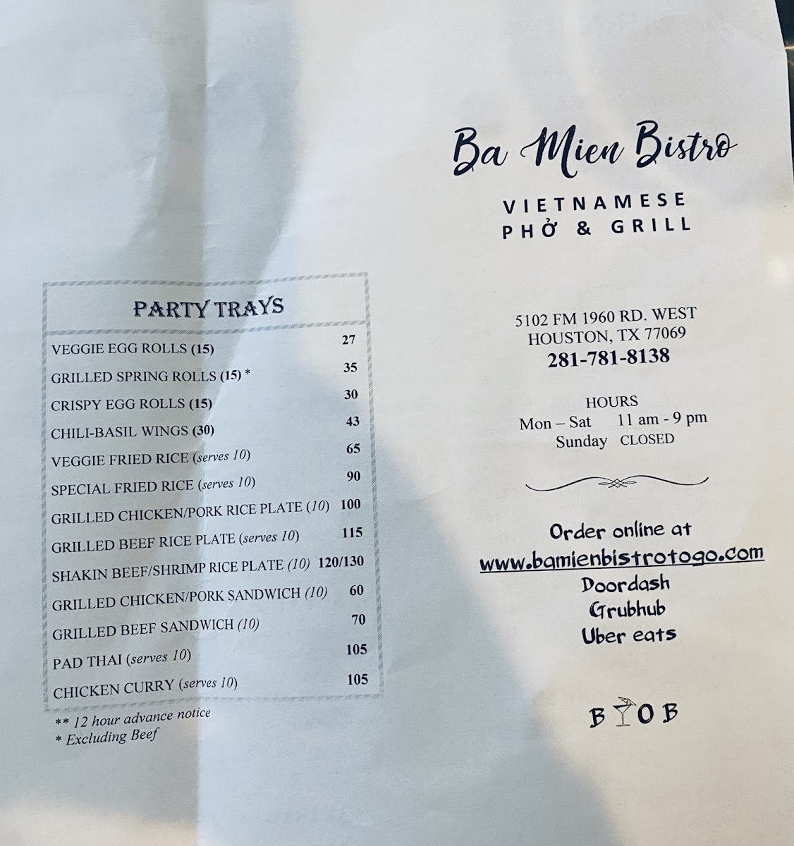 Ba Mien Bistro Menu 4