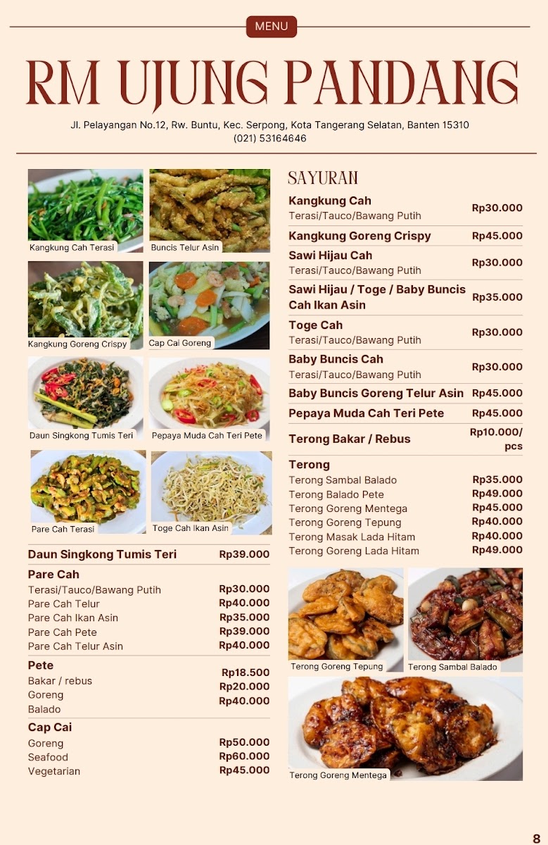 Ujung Pandang Restaurant - Seafood & Grilled Chicken Menu 3