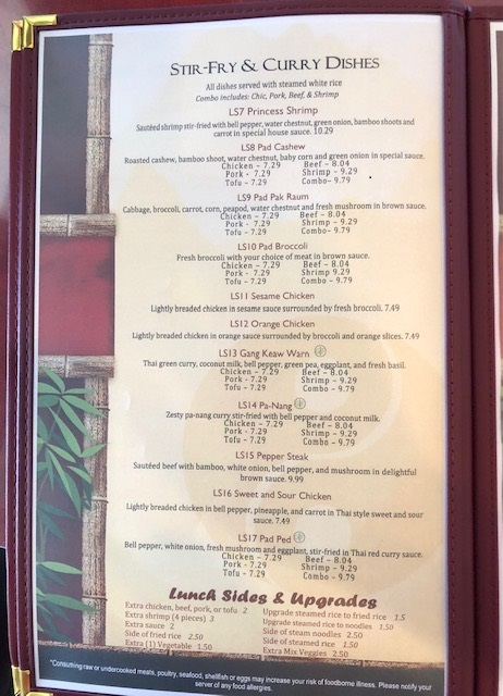 Thai Village Cuisine Menu 10