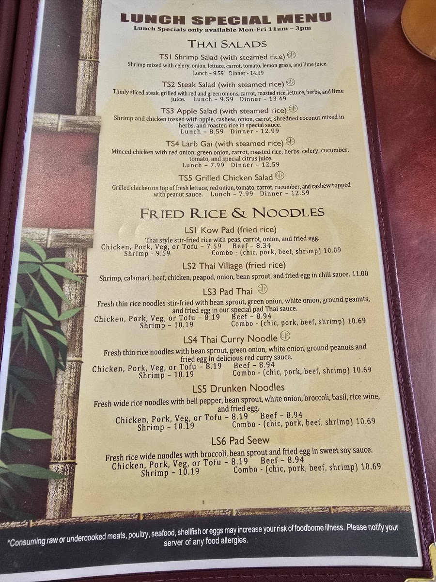 Thai Village Cuisine Menu 3