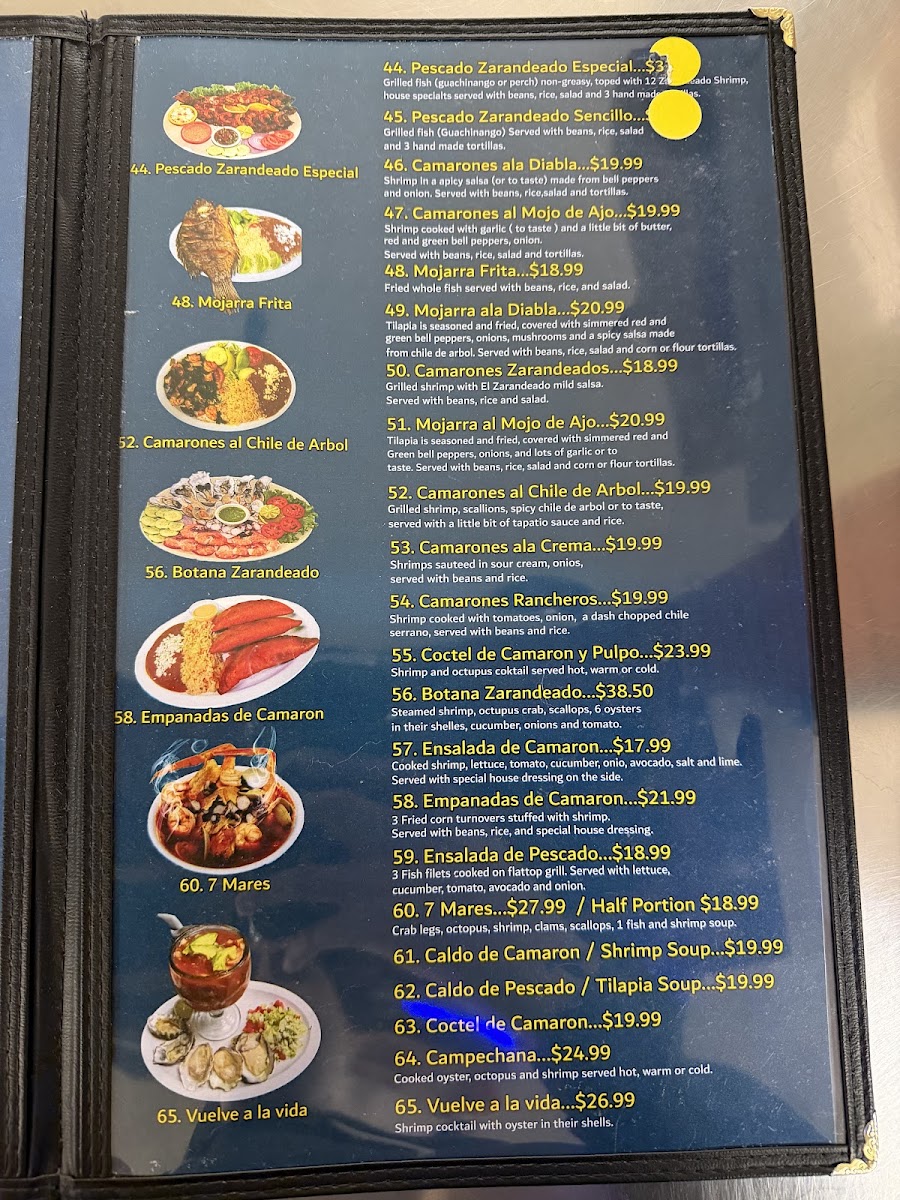 El Zarandeado Menu 1