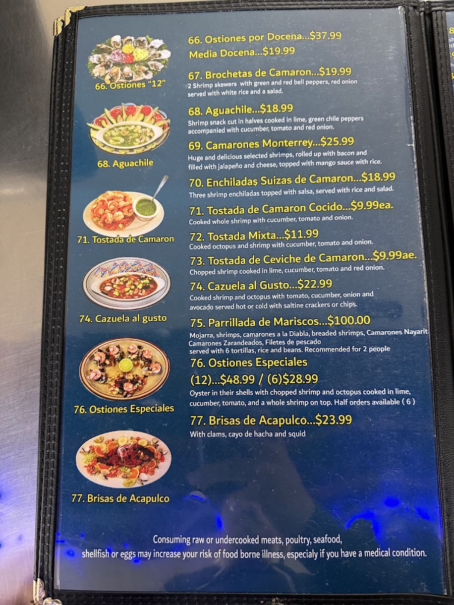 El Zarandeado Menu 4