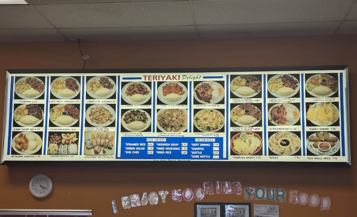 Teriyaki Delight Menu 4