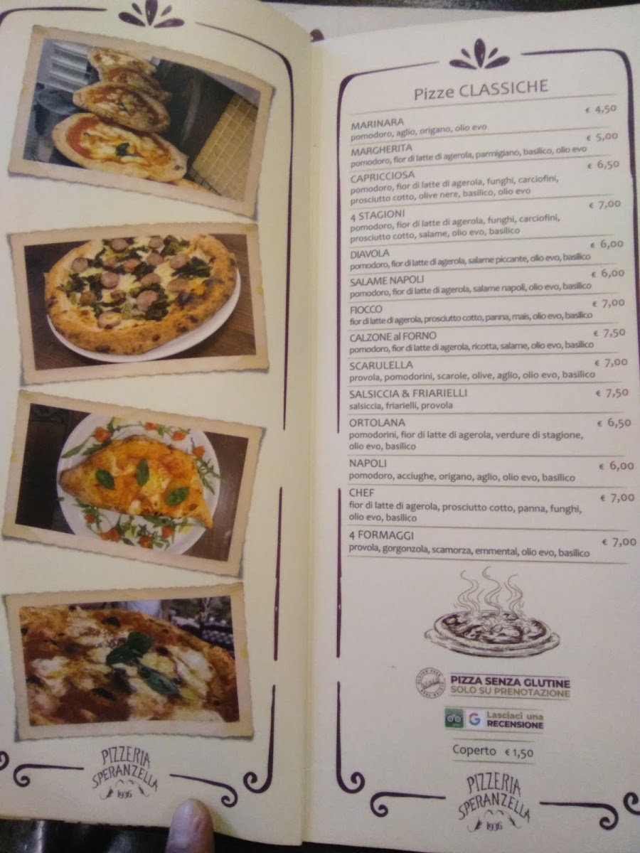 Pizzeria Speranzella Menu 10