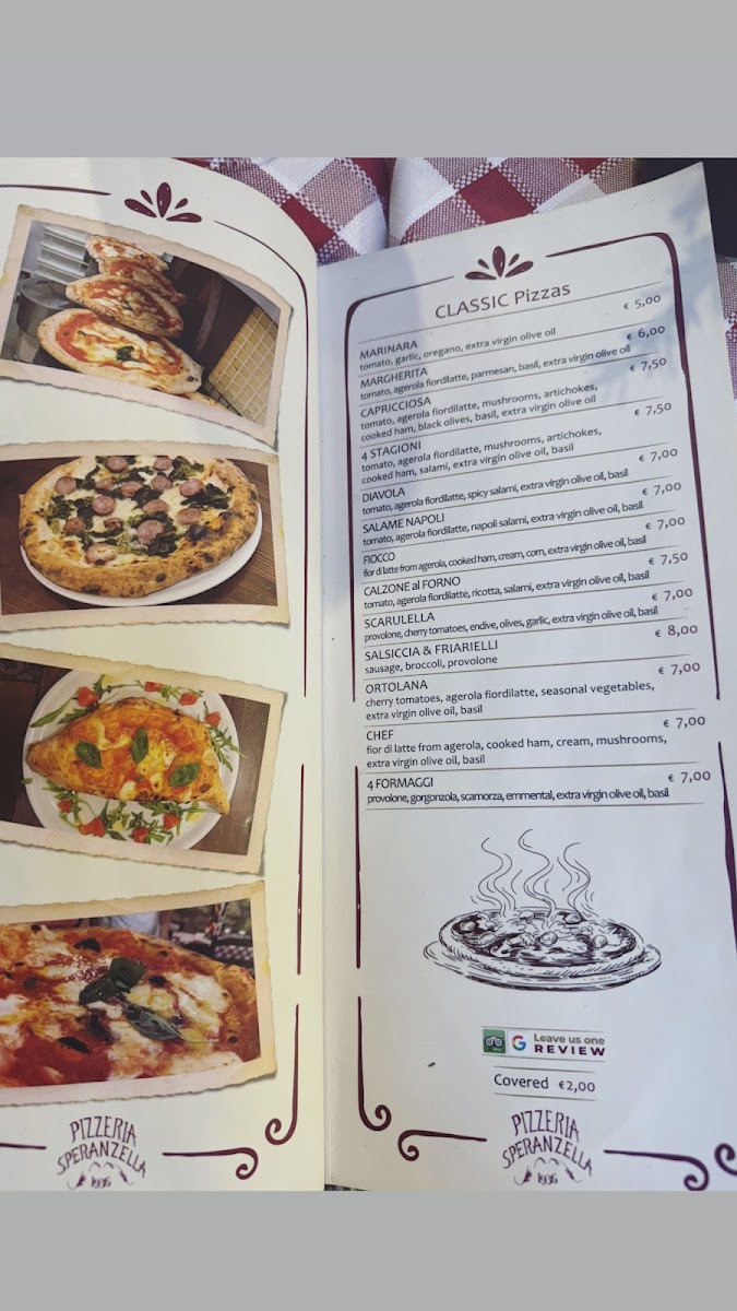 Pizzeria Speranzella Menu 4